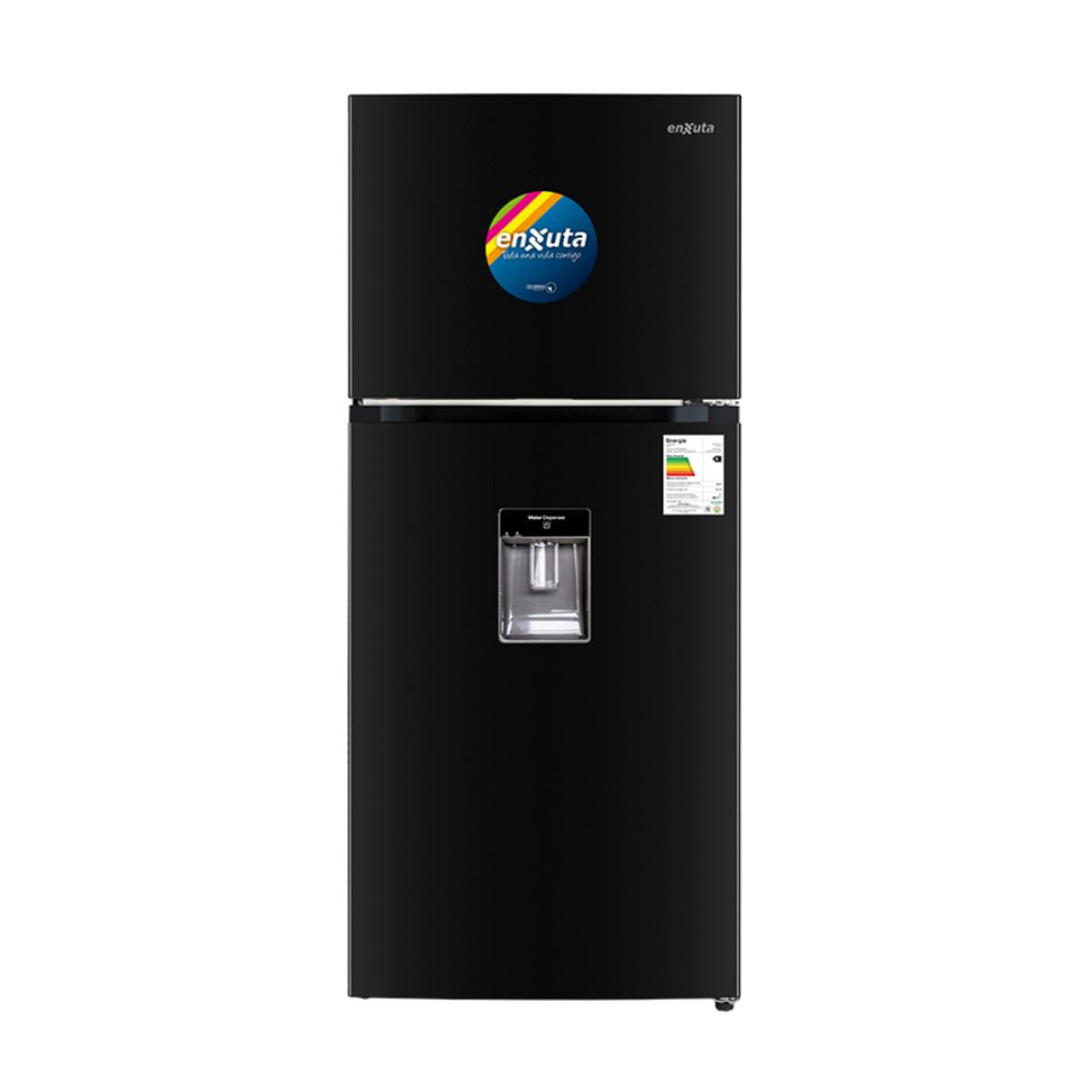 Refrigerador enxuta Frío Seco Inverter 409 Litros Negro con Dispensador - Negro 