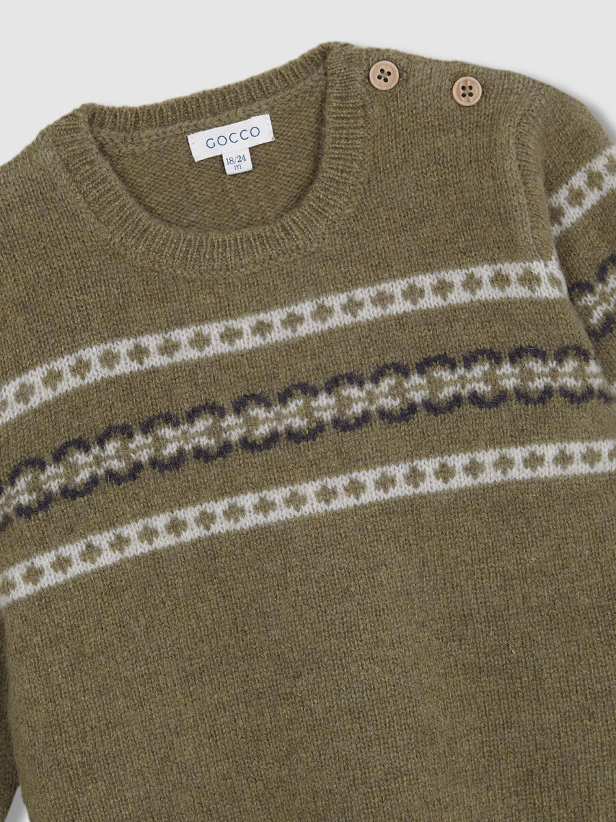Jersey Con Greca Verde Viejo