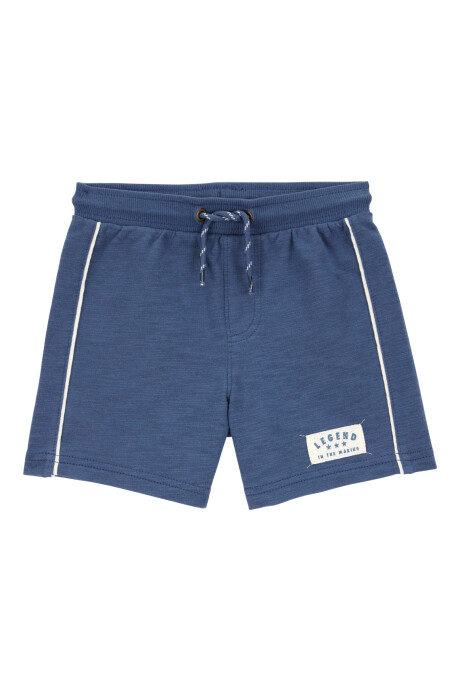 Short deportivo de algodón, azul marino Sin color