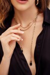 COLLAR LONG TASSEL Dorado