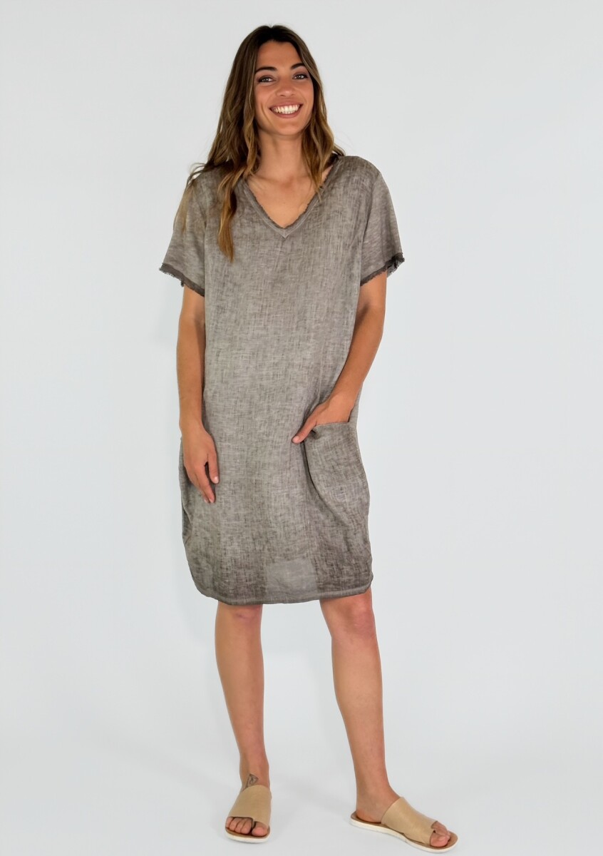 VESTIDO MARTINICA CORTO - VISON 