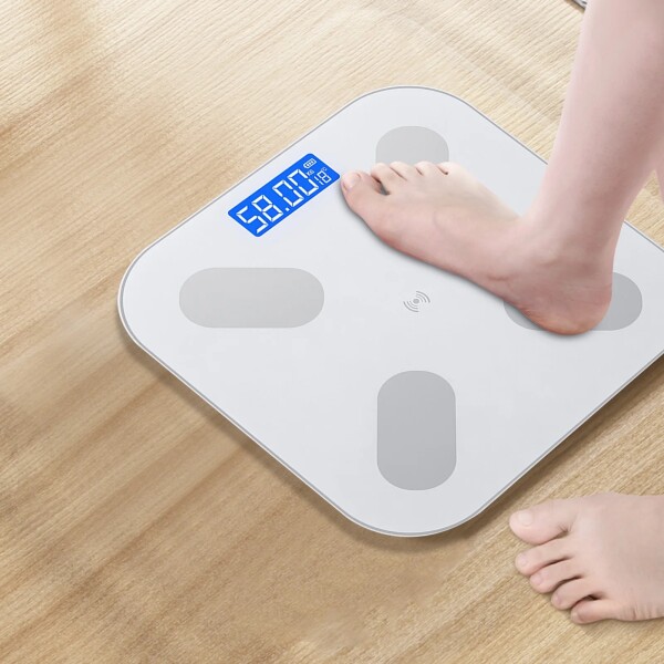 Balanza Inteligente Digital Baño App Smart Monitoreo180 Kg Color Variante Blanco