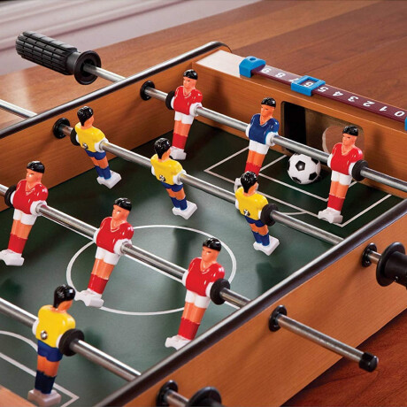 Futbolito Tablero Mesa Mni Metegol Juego Fútbol en Madera Natural