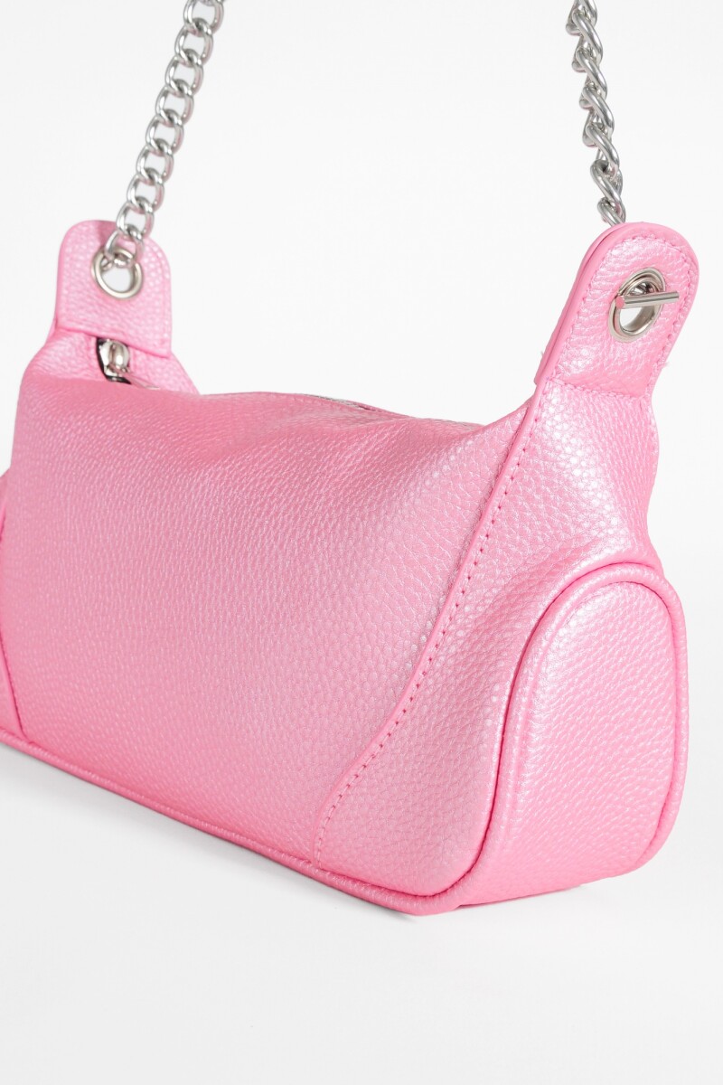 Bandolera correa cadena rosa