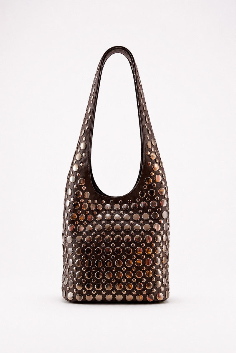 CARTERA TACHAS - MARRON 