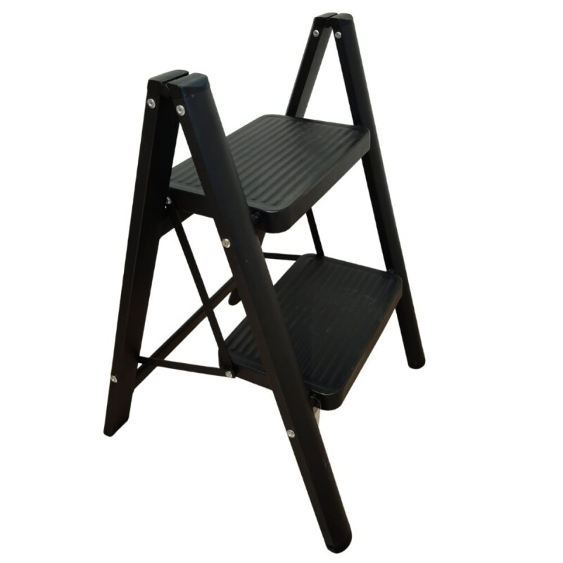 Escalera de 2 niveles metal 39x45x54cm negro NEGRO