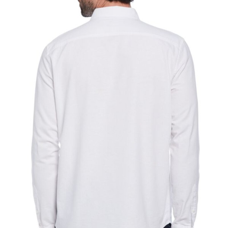 Camisa Ls Oxford Strtch No Pkt Penguin Blanco
