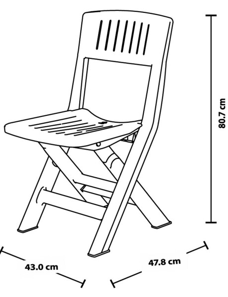 Set de mesa y 2 sillas plegables Rimax en plástico Set de mesa y 2 sillas plegables Rimax en plástico