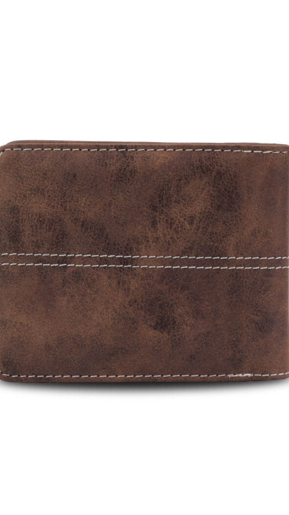 BILLETERA ODIN C/ BORDADO TABACO C/ CHOCOLATE