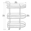 CARRITO METAL/MADERA P/SERVIR 3 NIV Unica