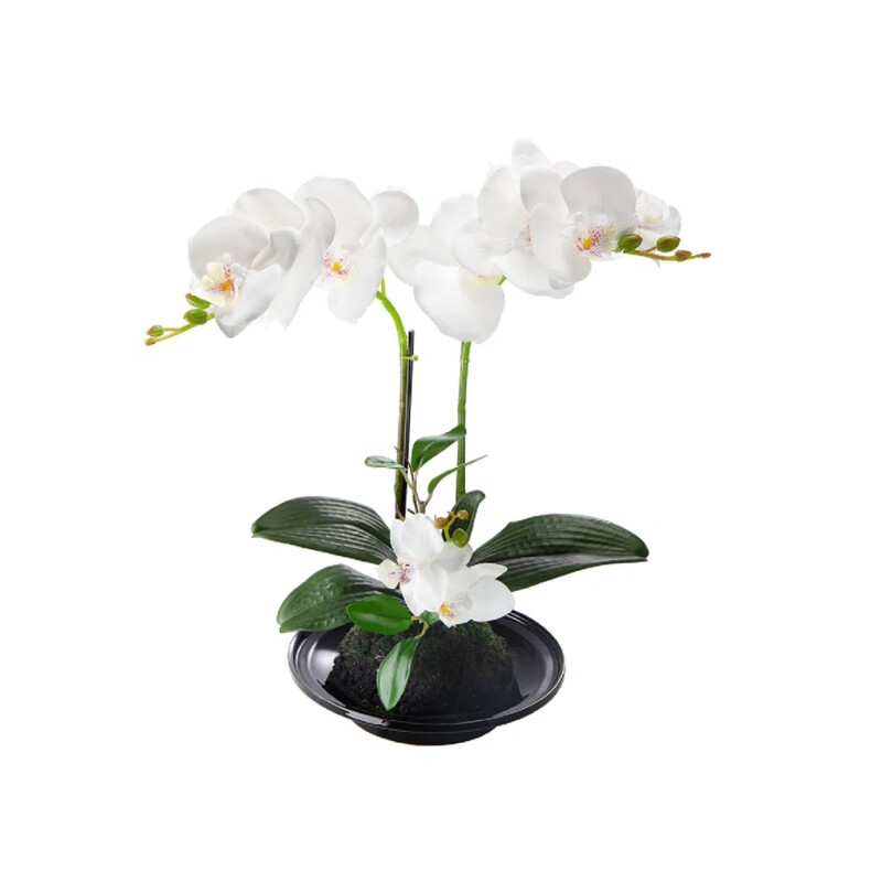 ORQUIDEA DOBLE ARTIFICIAL C/BASE 32x15x34CM DORADO ORQUIDEA DOBLE ARTIFICIAL C/BASE 32x15x34CM DORADO