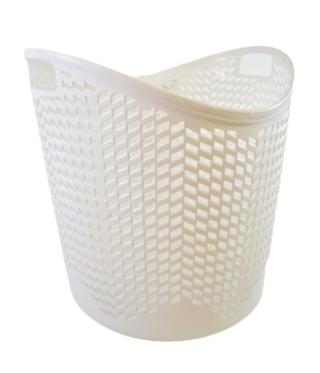 Canasto Plástico Con Asas 45 X 43 X 45 Cm - Color Blanco 