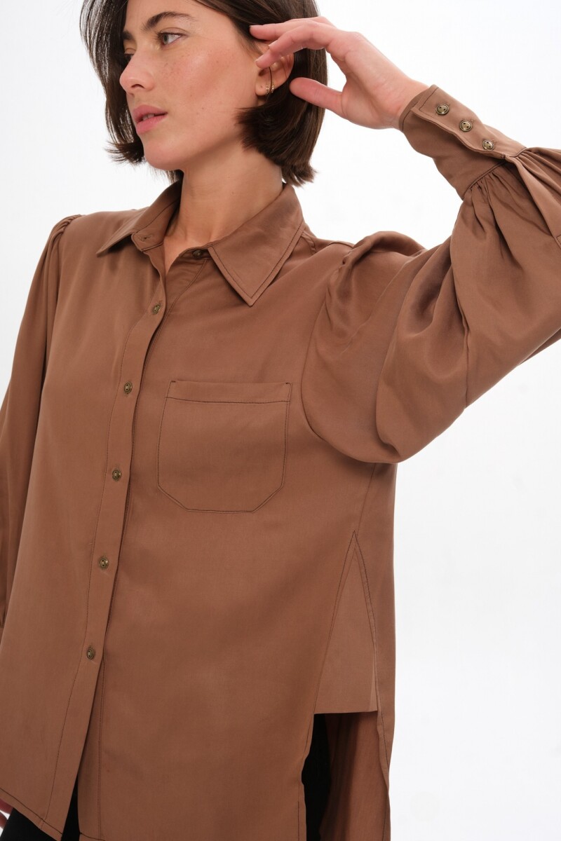 Camisa Twist Marrón