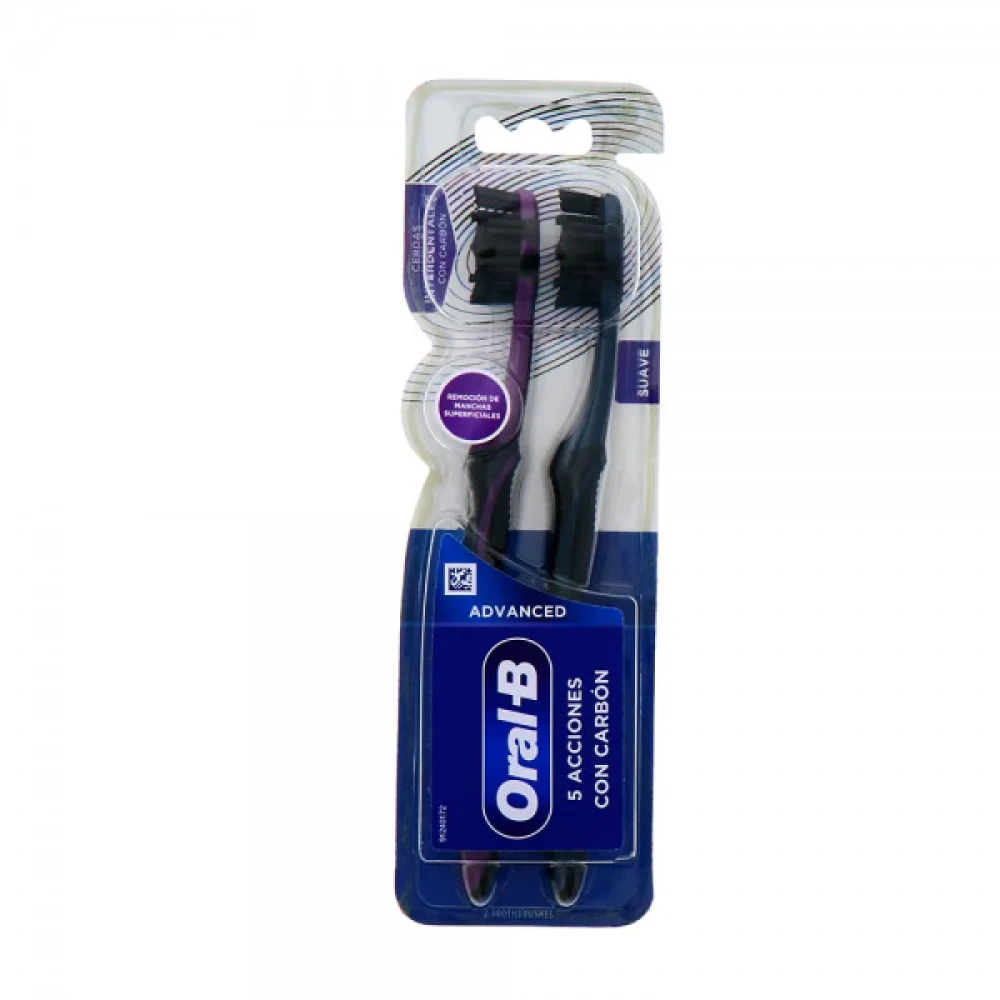ORAL-B CEPILLO CARBON ACTIVO PACK X 2