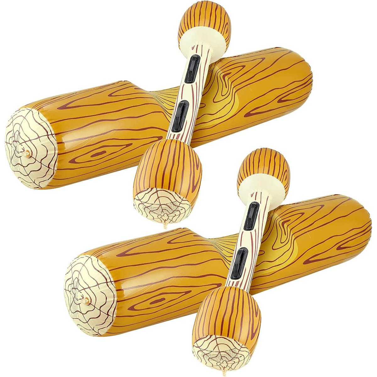 Set X2 Flotador Piscina Palos Madera Juego Inflable 