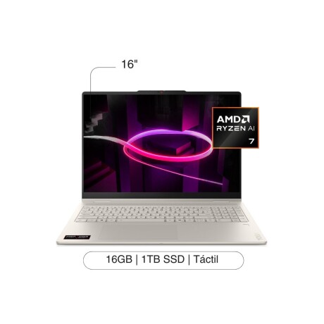 Notebook LENOVO Yoga 7A 2 En 1 16' WUXGA Touch 1TB / 16GB RAM Ryzen AI 7 445 W11 - White Notebook LENOVO Yoga 7A 2 En 1 16' WUXGA Touch 1TB / 16GB RAM Ryzen AI 7 445 W11 - White
