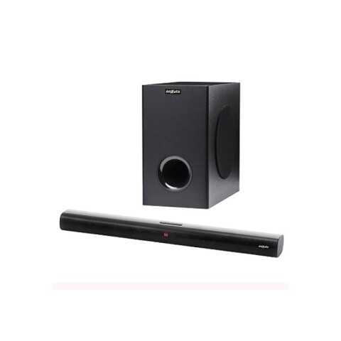 BARRA DE SONIDO CON SUBWOOFER BLUETOOTH ENXUTA Negro