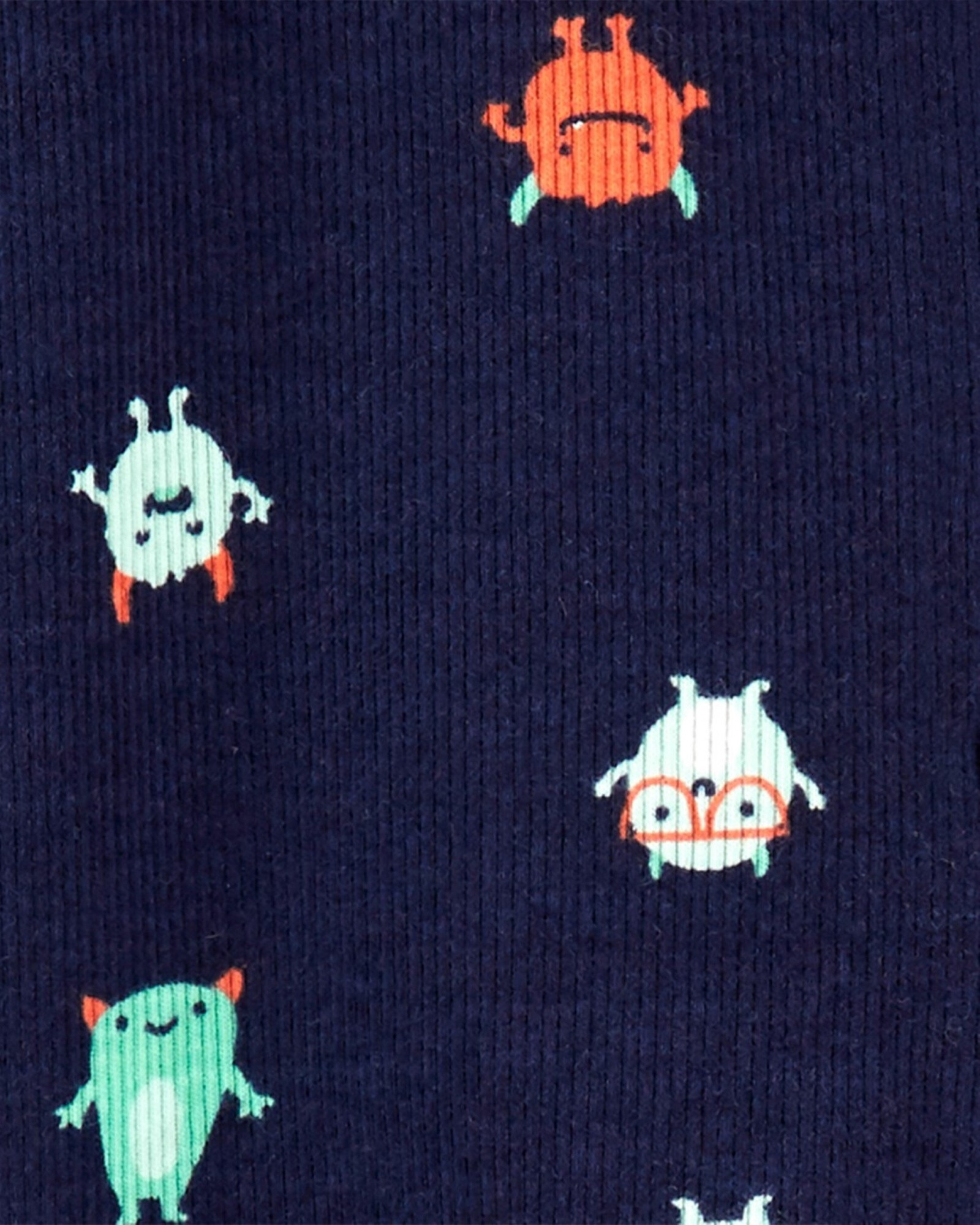 Pijama de algodón con pie y doble cierre Sin color