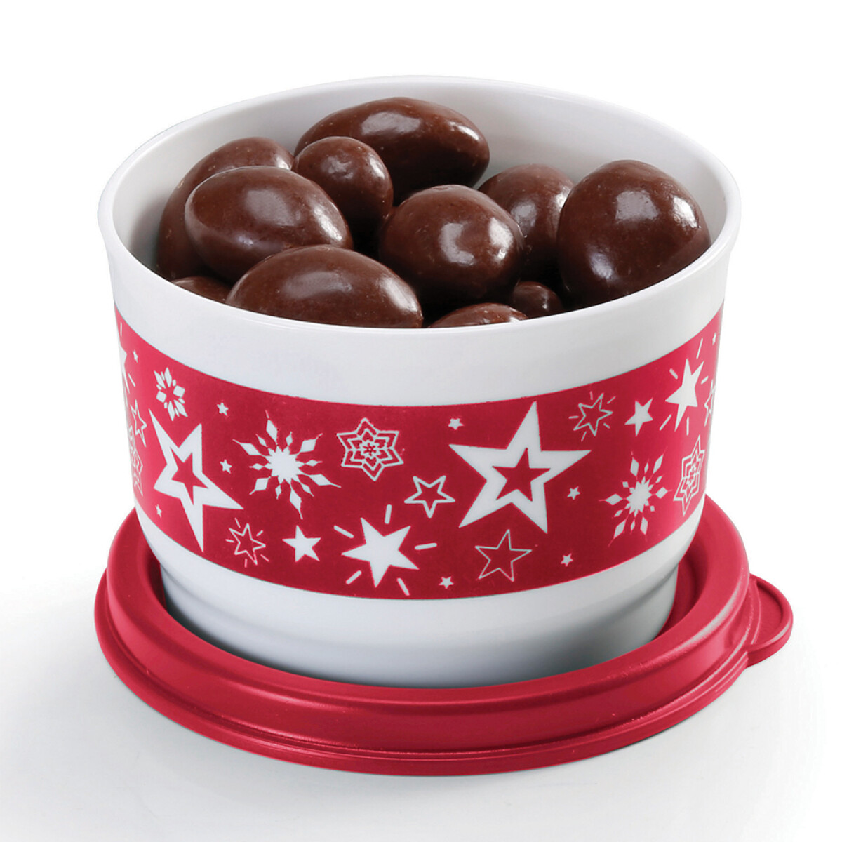 SNACK BOWL TUPPERWARE 140 ML - ESTRELLAS ROJO 