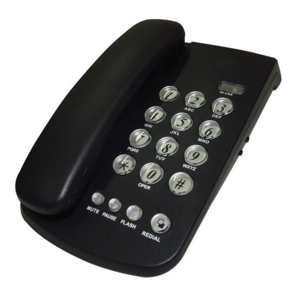 Teléfono De Base Fijo Números Grandes Panaphone Kxt-3014 Variante Color Negro