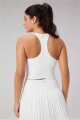 Tank Anywhere Cropped Built-In Bra Tank Mujer Classic White
