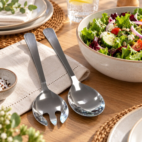 Set 2 Cucharas para Ensalada de Acero Inoxidable 28 cm Set 2 Cucharas para Ensalada de Acero Inoxidable 28 cm