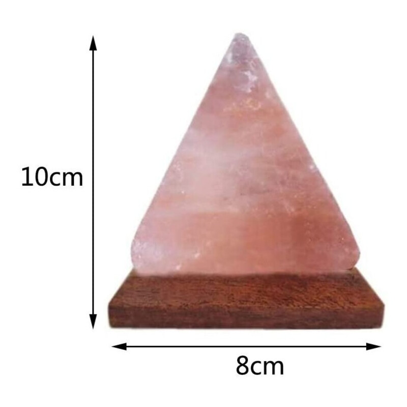 Lámpara Piedra De Sal Pirámide USB Naranja