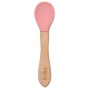 Cuchara de silicona y bambu BUBA rosa