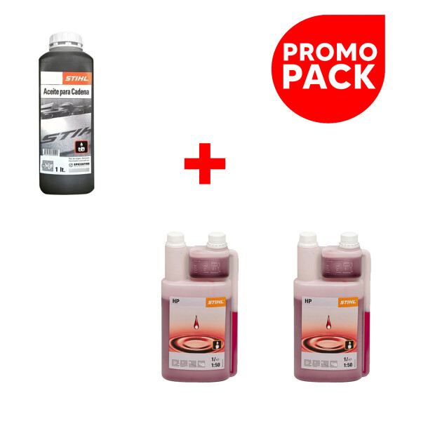 Pack Aceite Stihl 2t Combustible X 2l + Aceite Cadena 1l PK ACEITE STIHL 1L X2 + ACEITE CADENA