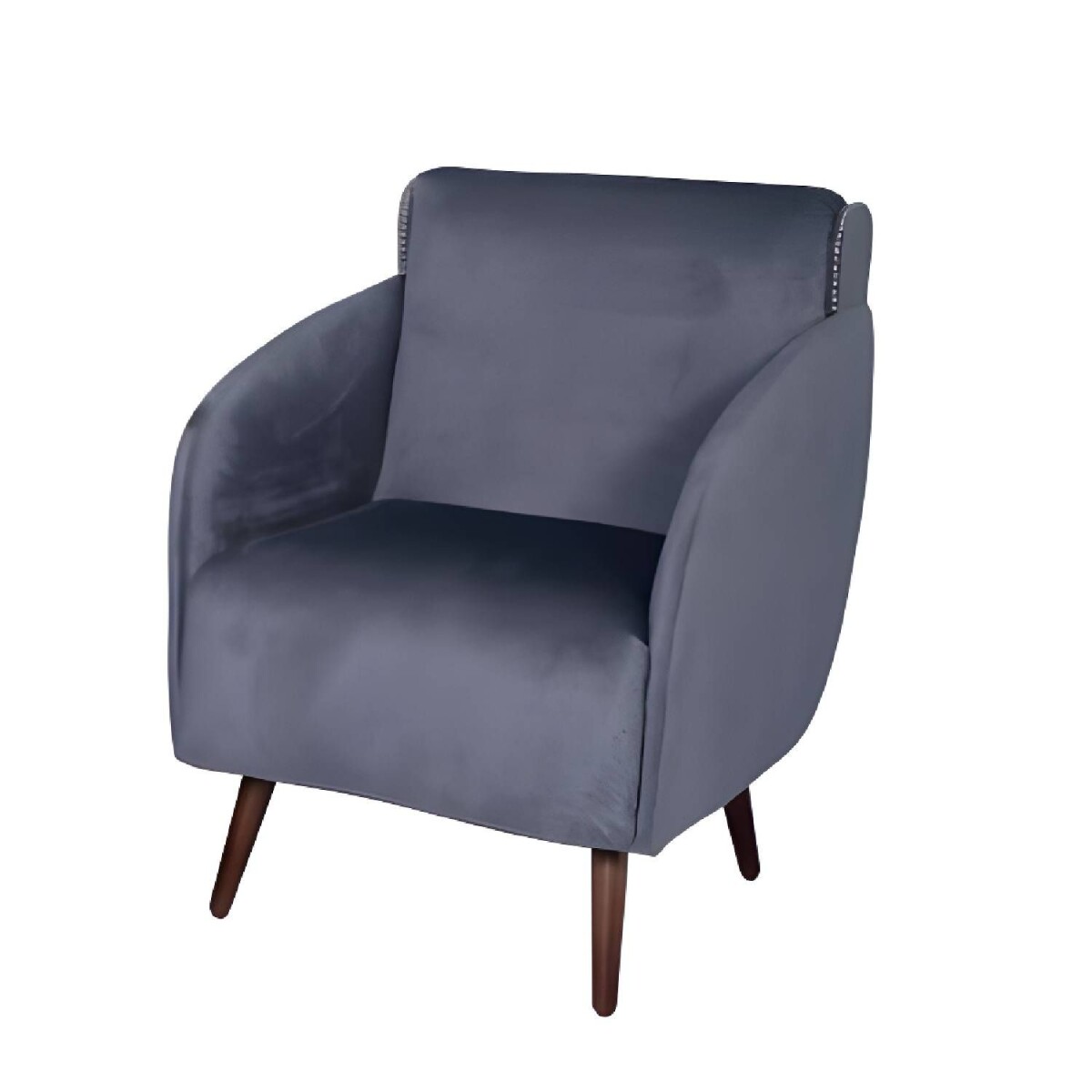 Sillón poltrona Lumax Kira nórdico 1 cuerpo de tela - Gris 
