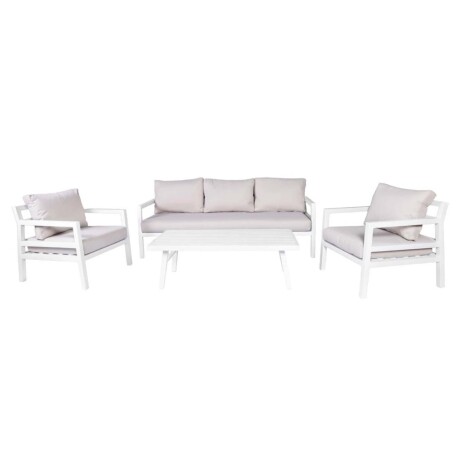 SET DE LIVING (1+2+1) ALUMINIO BLANCO PORTOFINO