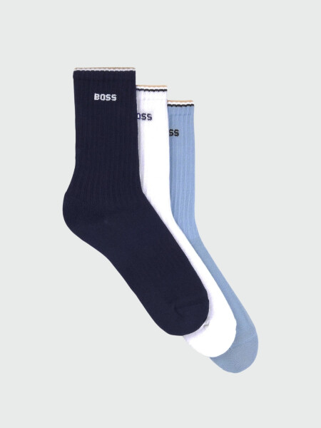 BOSS - Pack De 3 Medias Rib Stripe 963