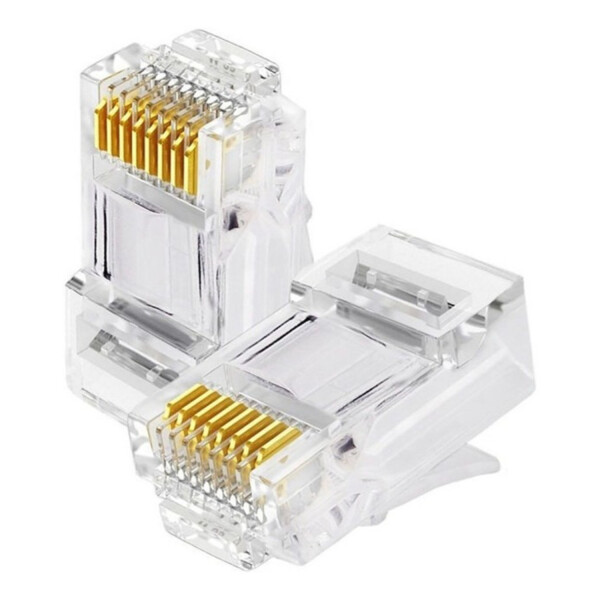 Fichas Conector Rj45 Cat6 Armado Cables De Red Bolsa X10 Fichas Conector Rj45 Cat6 Armado Cables De Red Bolsa X10