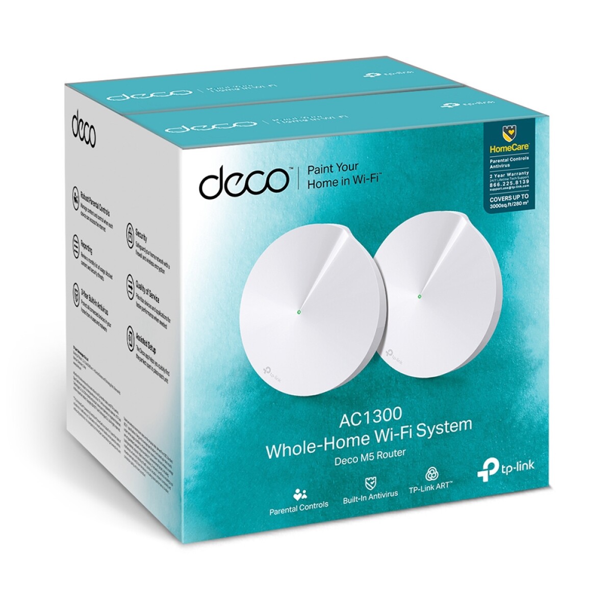 Router inalambrico deco m5 ac1300 (pack x2) Blanco