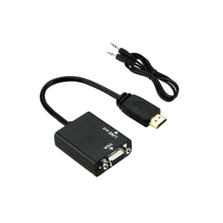 Cable Adaptador para PC HDMI Macho a VGA Hembra con audio Cable Adaptador para PC HDMI Macho a VGA Hembra con audio