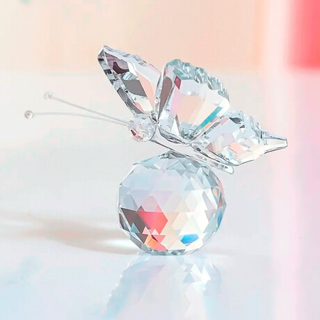 Adorno Mariposa De Cristal Transparente
