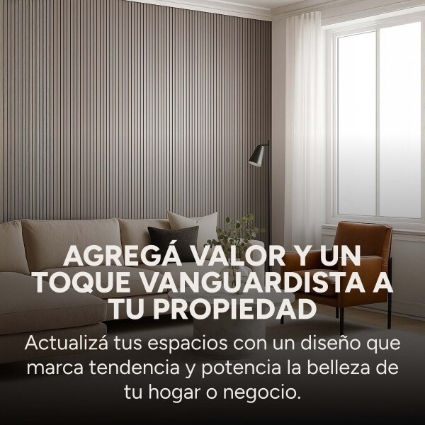 Pack x100 Wpc Simil Madera Wall Panel Lambrin 2.90m x 16.7cm Color Gris Oscuro