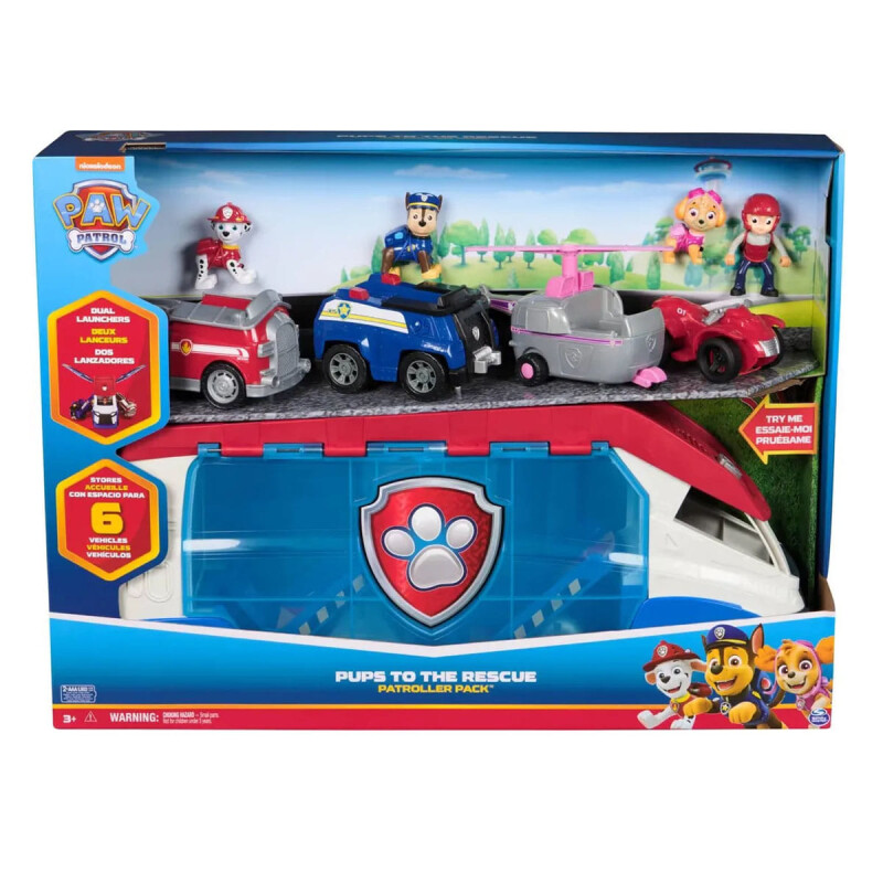 Vehículo Misión Rescate con todos los personajes Paw Patroller Vehículo Misión Rescate con todos los personajes Paw Patroller
