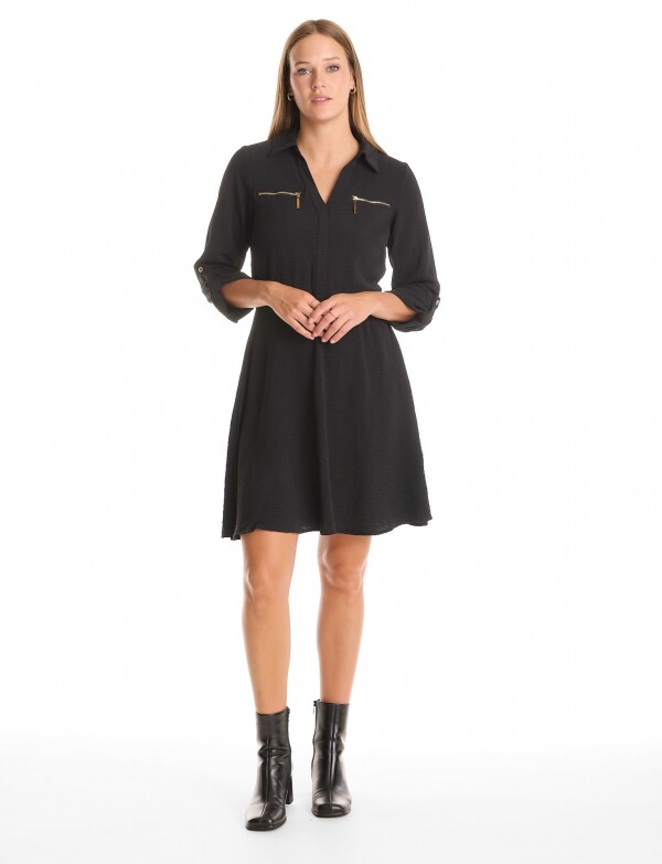 Vestido Zips NEGRO