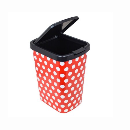 PAPELERA 9L ARQPLAST ROJA CON LUNARES PAPELERA 9L ARQPLAST ROJA CON LUNARES