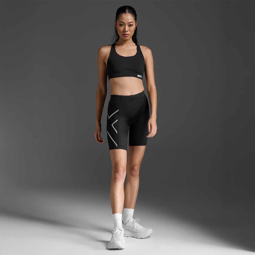 Short Training Core Compression Mujer Black/silver
