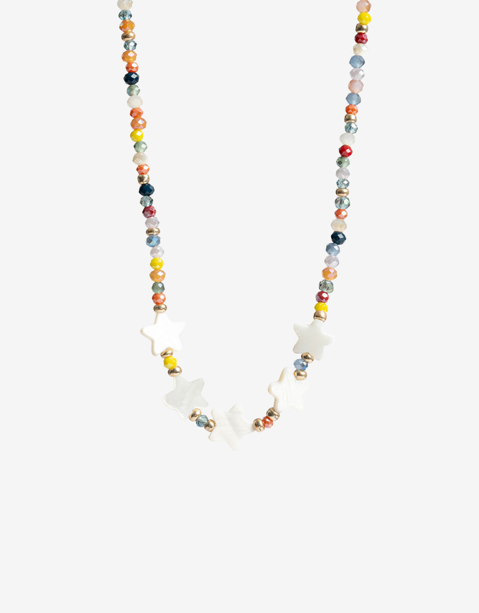 Collar De Mostacillas Con Estrellas 
