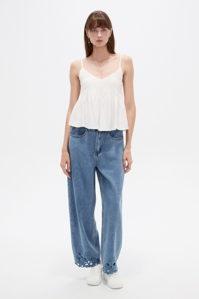 Musculosa Leka - Marfil / Off White 