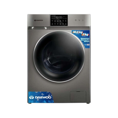 Lavasecarropas Inverter 10,5kg Daewoo Secado 7kg Color gris oscuro