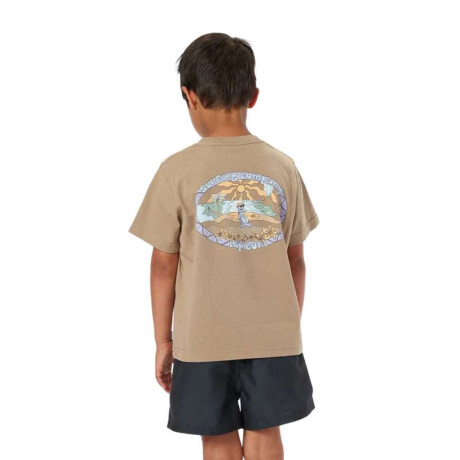 Remera Rip Curl Tube Town Scenic Niño Beige