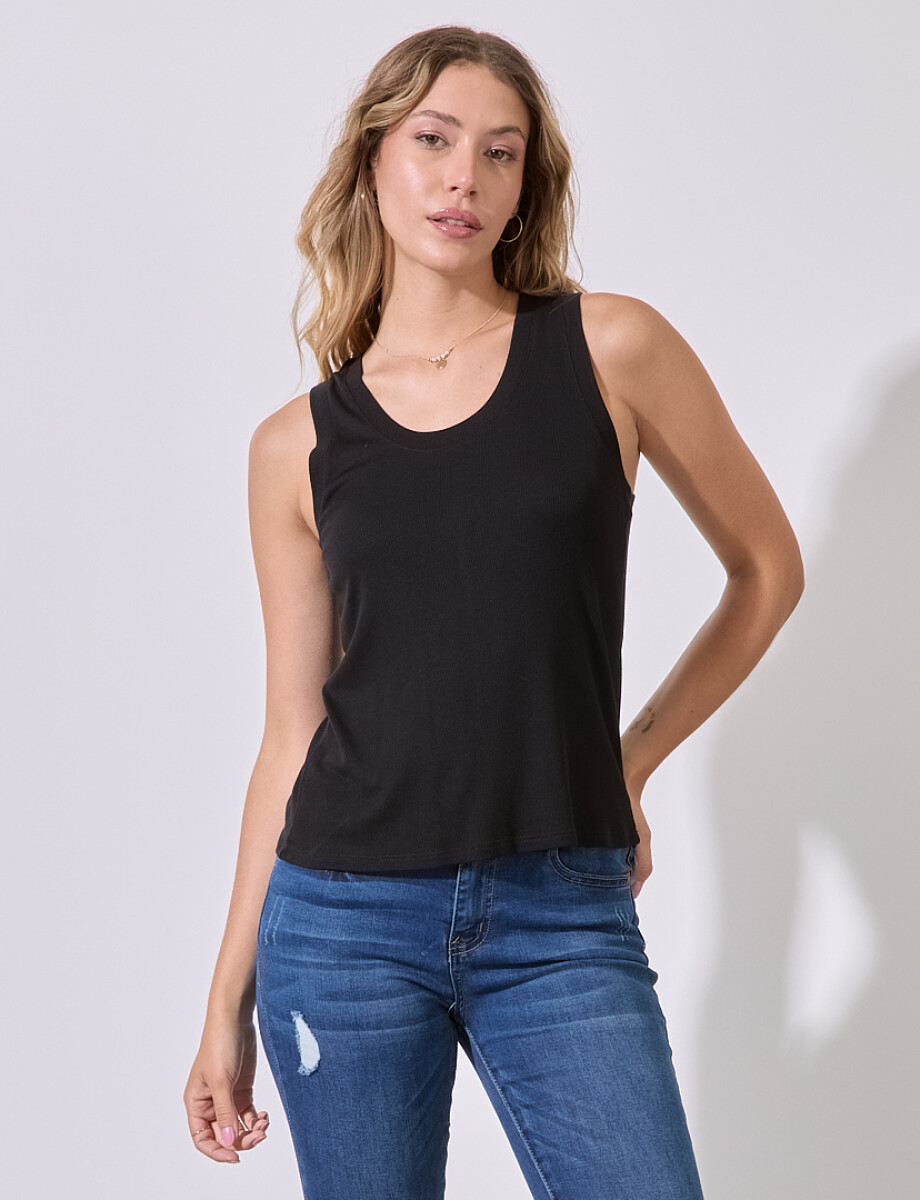 Musculosa Basica - Negro 