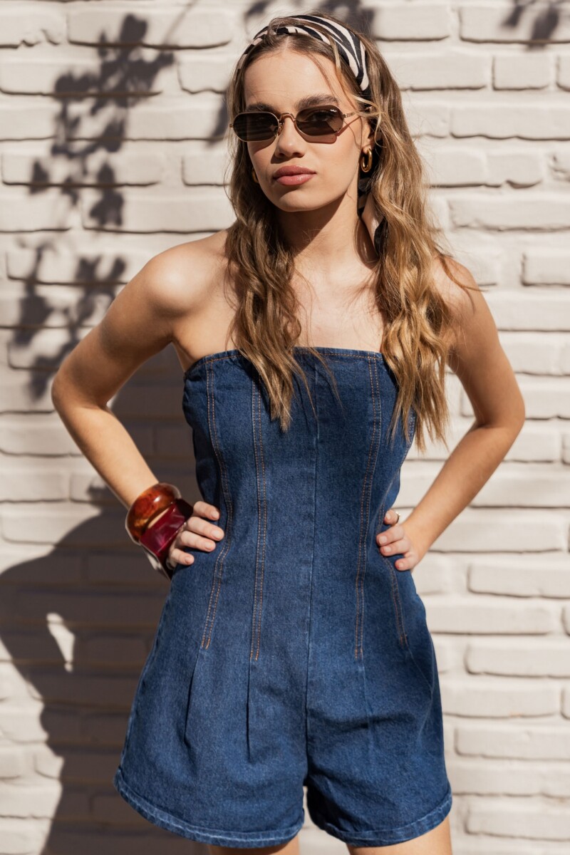 ENTERIZO BILLIE MINI DENIM BLUE ENTERIZO BILLIE MINI DENIM BLUE