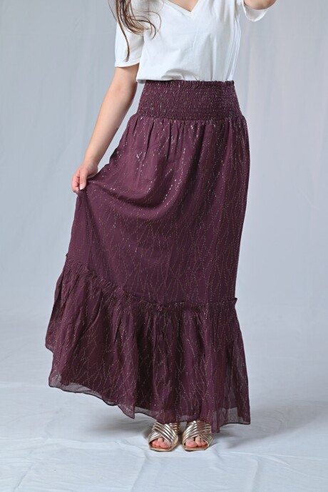 Falda Julieta Bordeaux