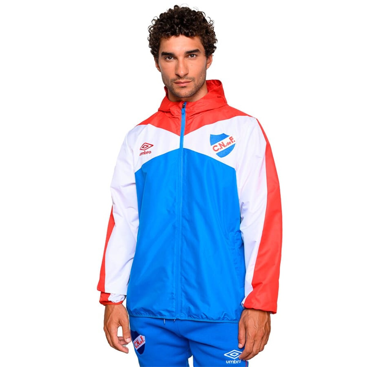 Campera - Umbro - UMBRO CAMPERA DE LLUVIA PULSE CNF de Hombre - NU143013 - Azul Francia-blanco 