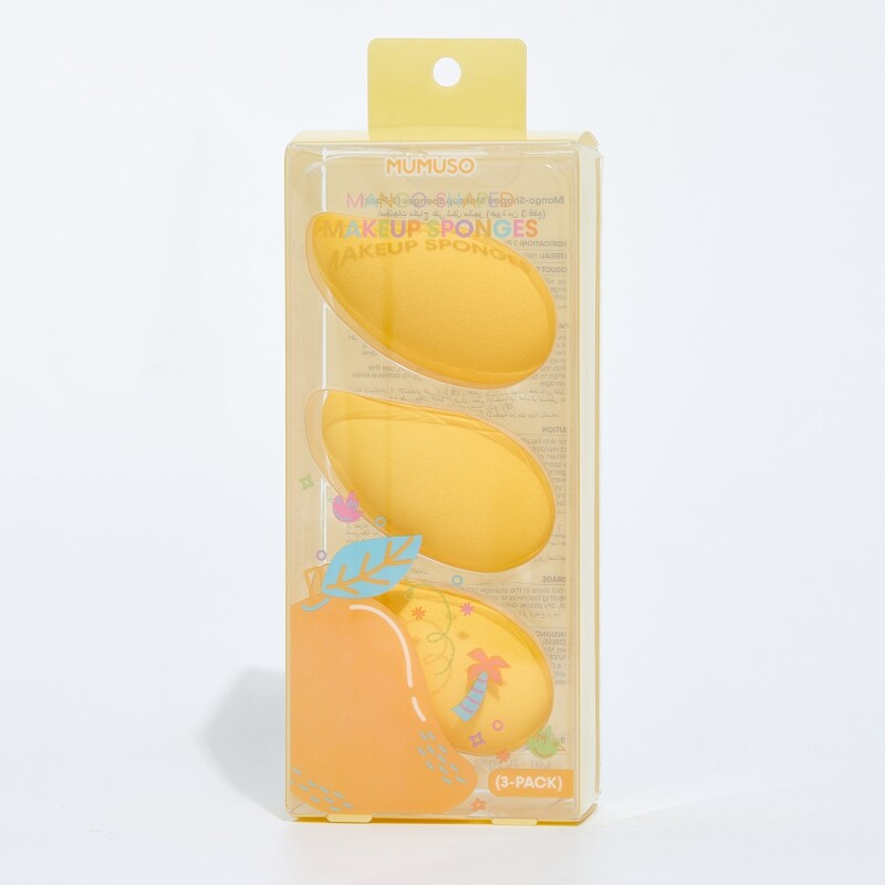 ESPONJAS DE MAQUILLAJE FORMA DE MANGO (PACK DE 3) ESPONJAS DE MAQUILLAJE FORMA DE MANGO (PACK DE 3)